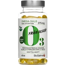 60 kapslar - BioSalma Omega-3 av Alg 375mg DHA/EPA