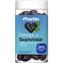 80 kapslar - Omega-3 Svartvinbär