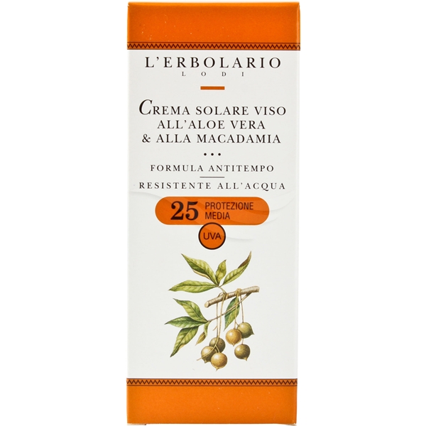 Solcreme Ansikte Aloe Vera Macadamia SPF 25