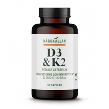 60 kapslar - D3 + K2 Vitamin