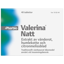 Valerina Natt  (Växtbaserat läkemedel) 40 tabletter