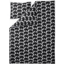 1 set - Svart - Elefantti Bäddset 150x210cm