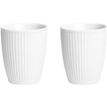 2 pack - Vit - Pillivuyt Plissé termosmugg 25 cl 2-pack