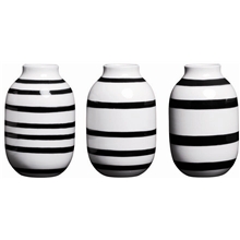 Svart - Omaggio Vas 8 cm 3-pack