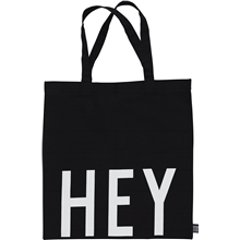 Svart - Design Letters Tote Bag Hey