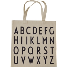 Beige - Design Letters Tote Bag ABC