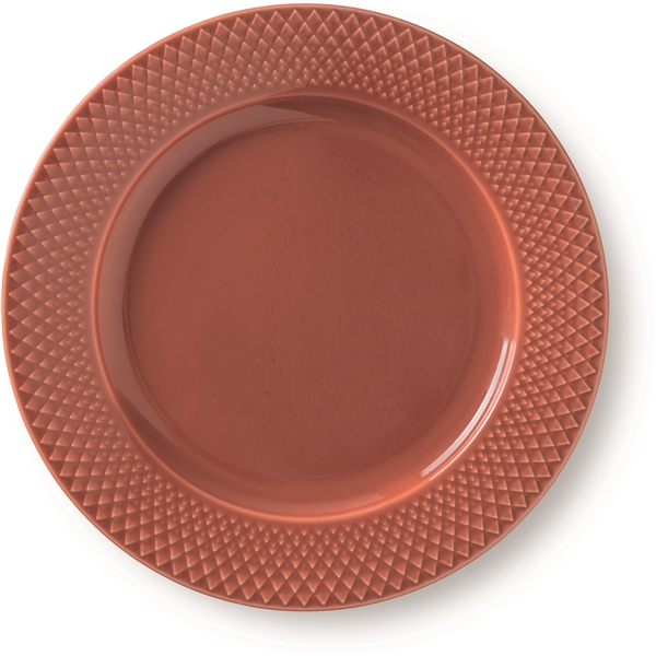 Lyngby Rhombe Tallrik Terracotta (Bild 1 av 3)