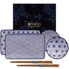 Nippon Blue Sushi Set Wave/Star