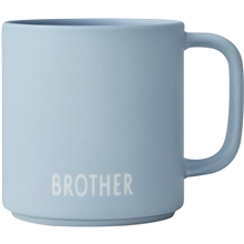 Brother / Light blue - Design Letters Mini Favoritmugg med handtag
