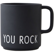 You rock / Black - Design Letters Favoritkopp med handtag