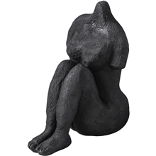 Svart - Art piece Sittande kvinna 14cm