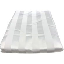 Vit - Randigt underlakan 240 x 260 cm