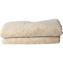 Beige - Bomull Handduk 76 x 152 cm