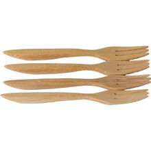 Dessertgaffel i trä 4-pack 1 set