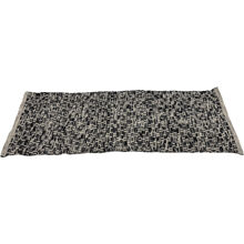 Svart/Vit - Matta - Basket Weave 52 x 130 cm.