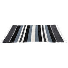Svart/Vit - Matta - Randigt 100 x 200 cm.