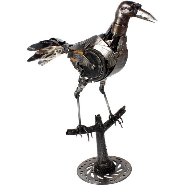 Metallskulptur Crow (Bild 4 av 4)