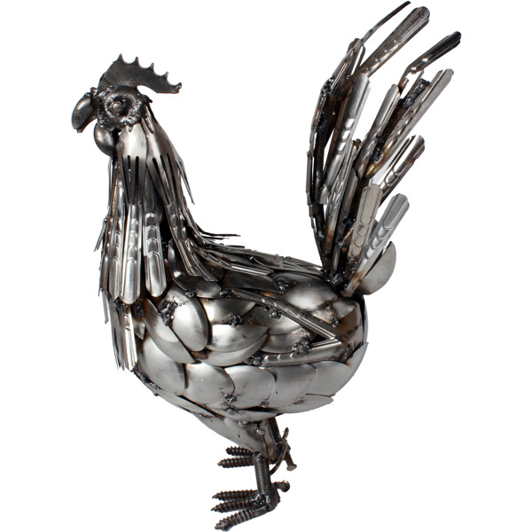 Metallskulptur Hen (Bild 1 av 4)