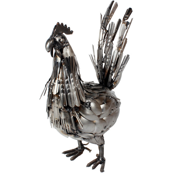 Metallskulptur Hen (Bild 2 av 4)