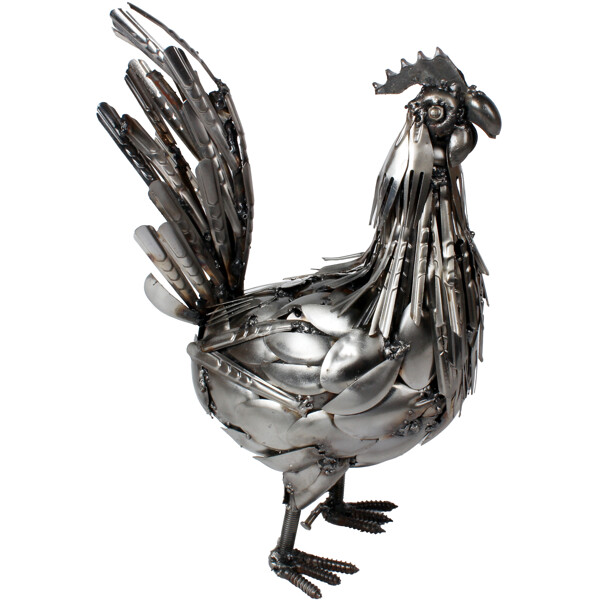 Metallskulptur Hen (Bild 3 av 4)