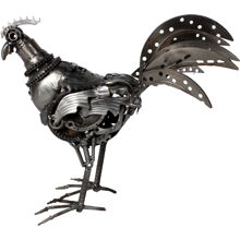 Metallskulptur Rooster