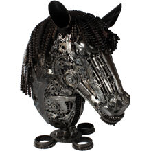 Metallskulptur Horse Head