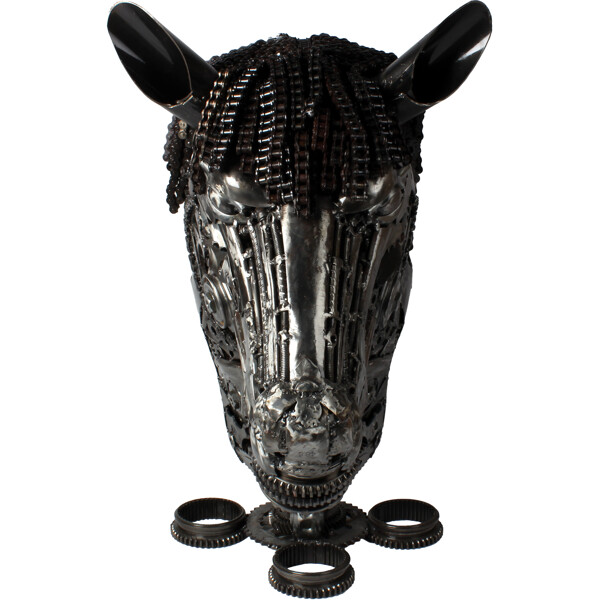 Metallskulptur Horse Head (Bild 3 av 3)