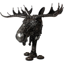 Metallskulptur Moose Head