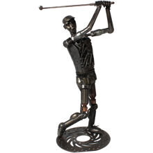 Metallskulptur Golfer