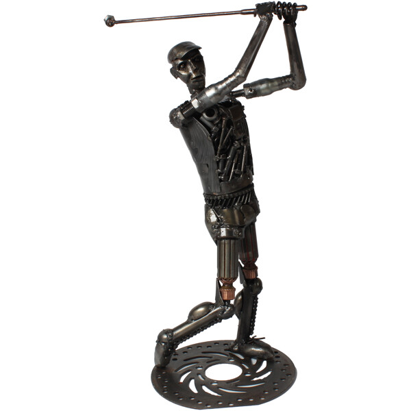 Metallskulptur Golfer (Bild 1 av 2)
