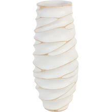 40 cm - Trävas spiralformad, vit