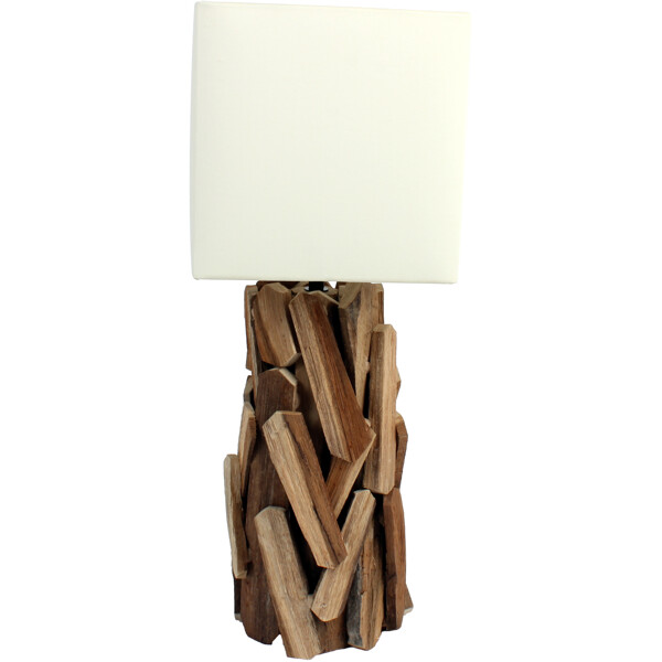 Bordslampa i Teak av drivved (Bild 1 av 2)