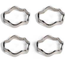 Silver - Anna servettring 4-pack