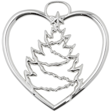 Försilvrad - Rosendahl Heart Christmas tree