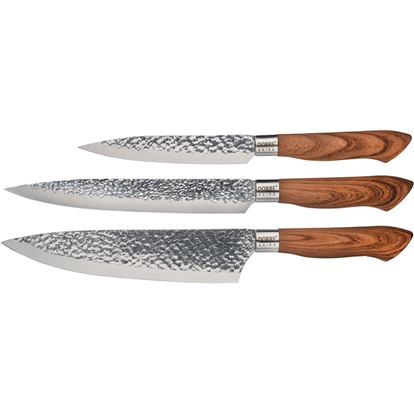 Akira Knivset 3 knivar trähandtag (Bild 1 av 4)