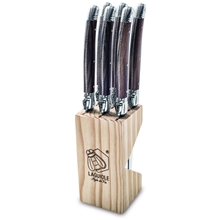 1 set - Grillknivar Laguiole Dark Wood 6-pack