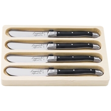 1 set - Smörkniv Laguiole Black 4-pack