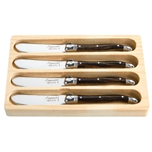 1 set - Smörkniv Laguiole Dark Wood 4-pack