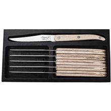 1 set - Grillknivar Laguiole Oak Wood tandad 6-pack