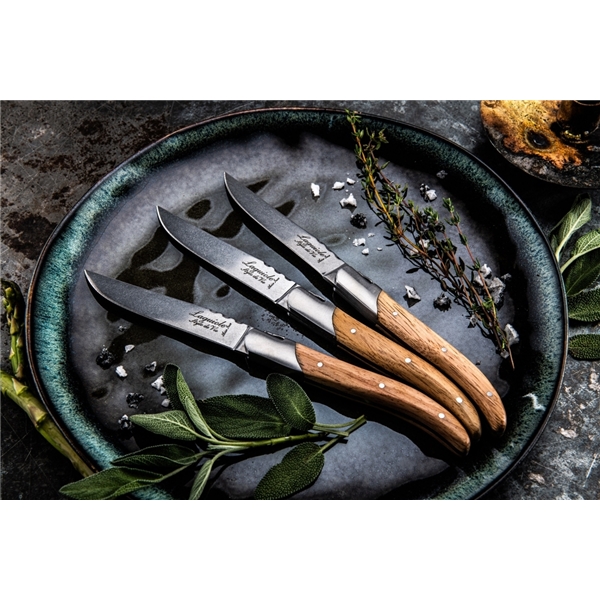 Grillknivar Laguiole Oak Wood Stonewash 6-pack (Bild 2 av 5)