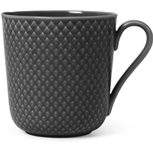 Slate - Lyngby Rhombe Earth Mugg med handtag 39 cl