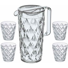 Crystal Karaff 1,6L + 4 Glas 1 set Klar