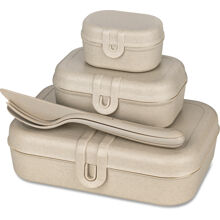 Pascal Ready Set Lunchbox och bestick 1 set Beige