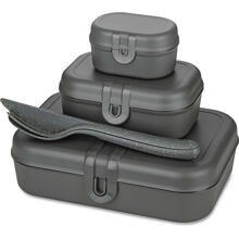 1 set - Mörkgrå - Pascal Ready Set Lunchbox och bestick