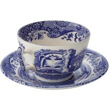 Blue Italian Kaffekopp med fat 28 cl