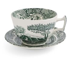 Heritage Green Italian Kaffekopp med fat 28 cl