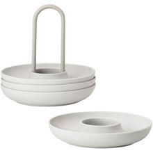 Singles Äggkopp med hållare 4-pack 1 set Warm Grey