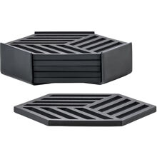 Glasunderlägg Hexagon 6 st