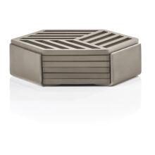 1 set - Taupe - Glasunderlägg Hexagon 6 st