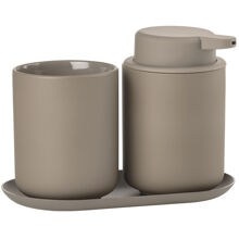 Badrumsset Ume 3-delar 1 set Taupe